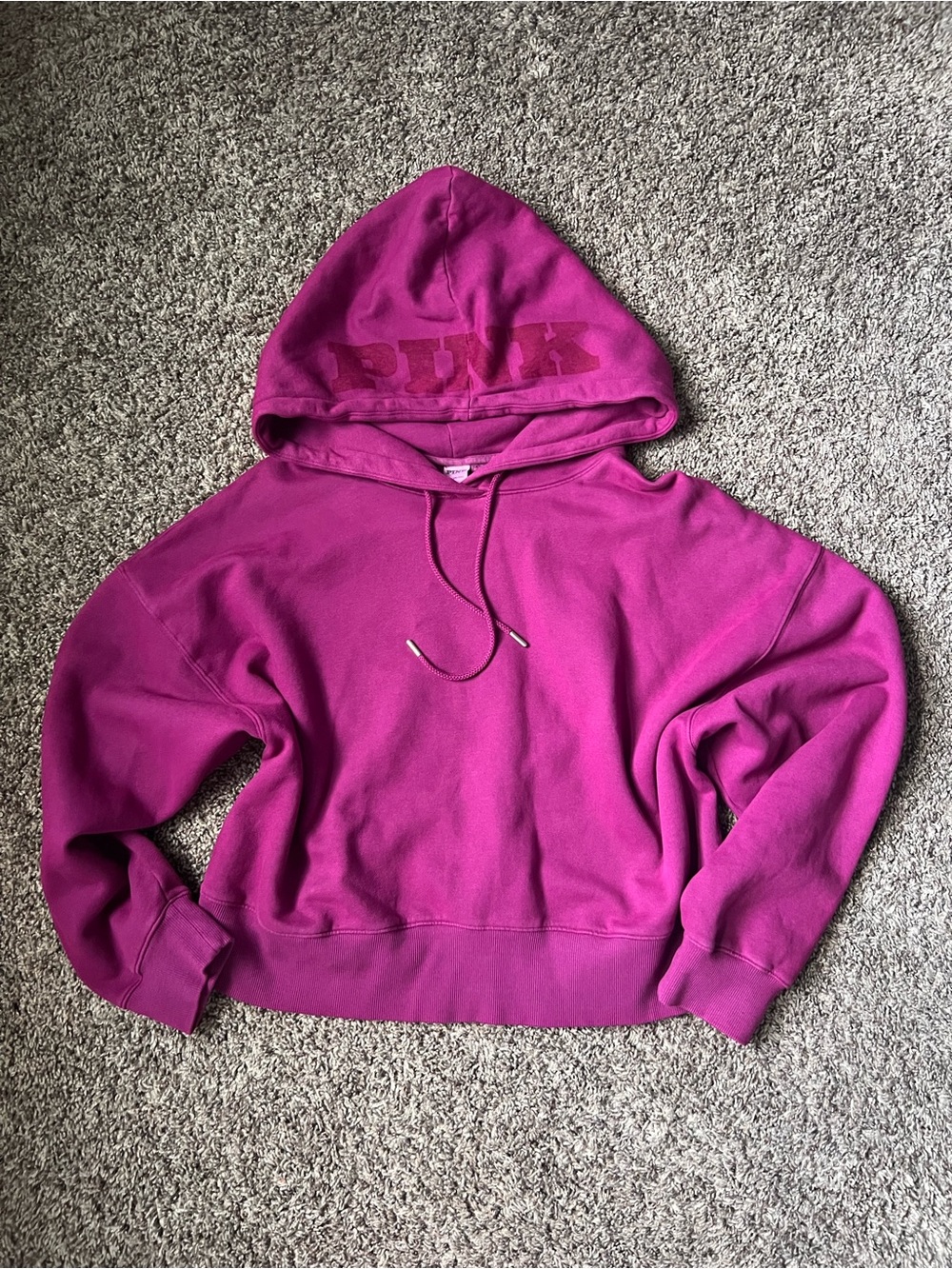 PINK Victoria's Secret Magenta Pullover Hooded Sweatshirt